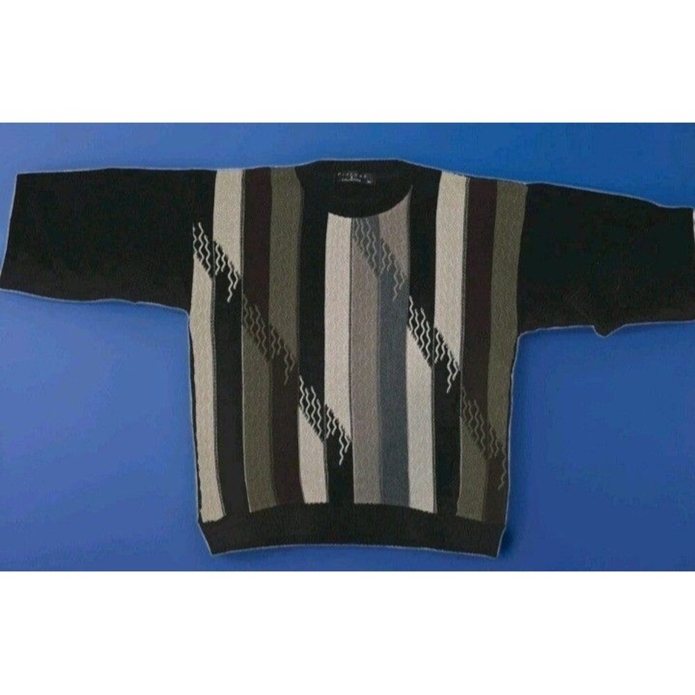 Vintage Made In USA 3D Men's Sweater  Protege Collection Coogi Style 90's SZ M